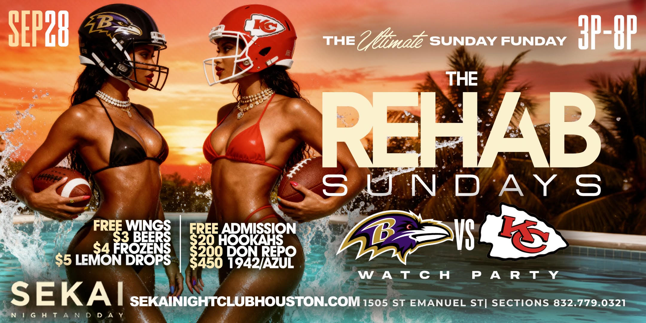 SEKAI SUN SEP 28th Football Watch Party 3P – 8P