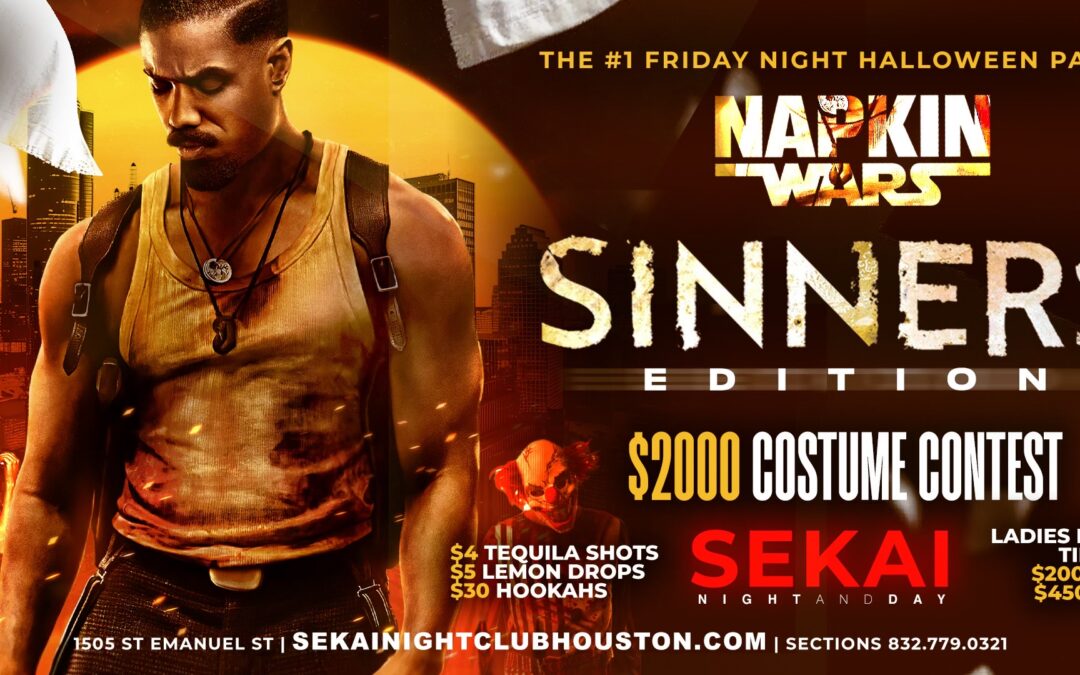 SEKAI FRIDAY OCT 31  Napkin Wars: SINNERS Edition – Halloween Party @Sekai