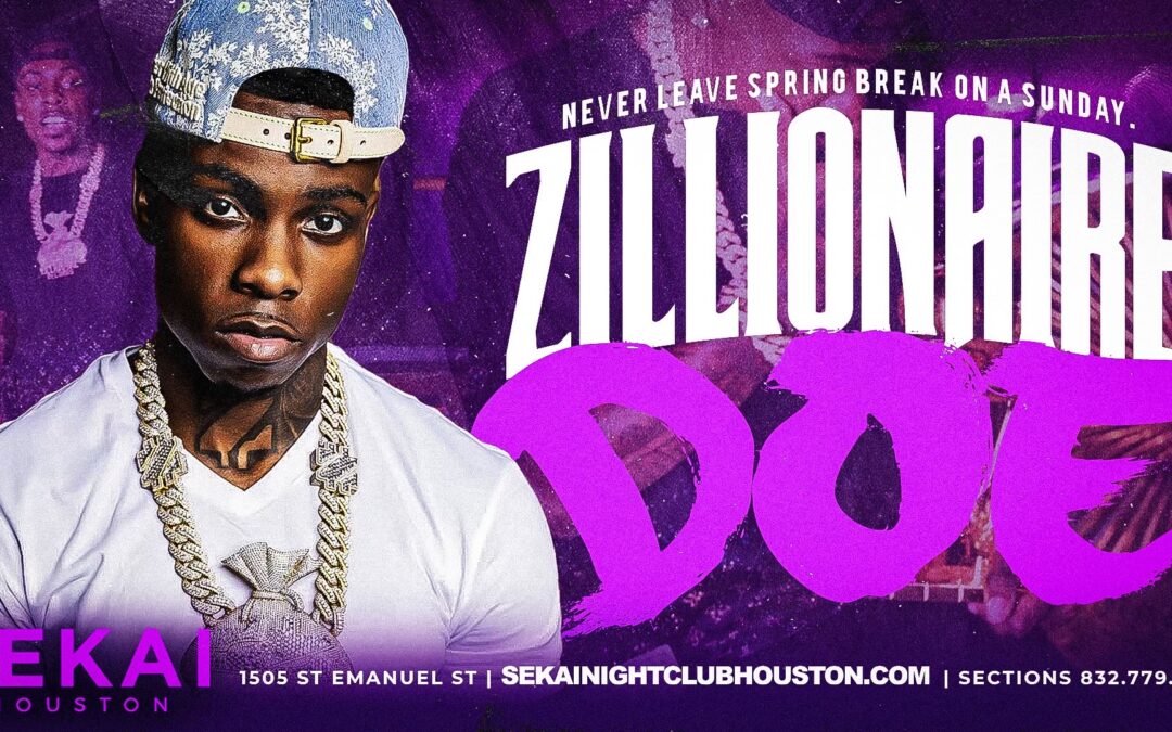 SEKAI SUNDAY MAR 15: Zillionaire Doe & Friends at Sekai