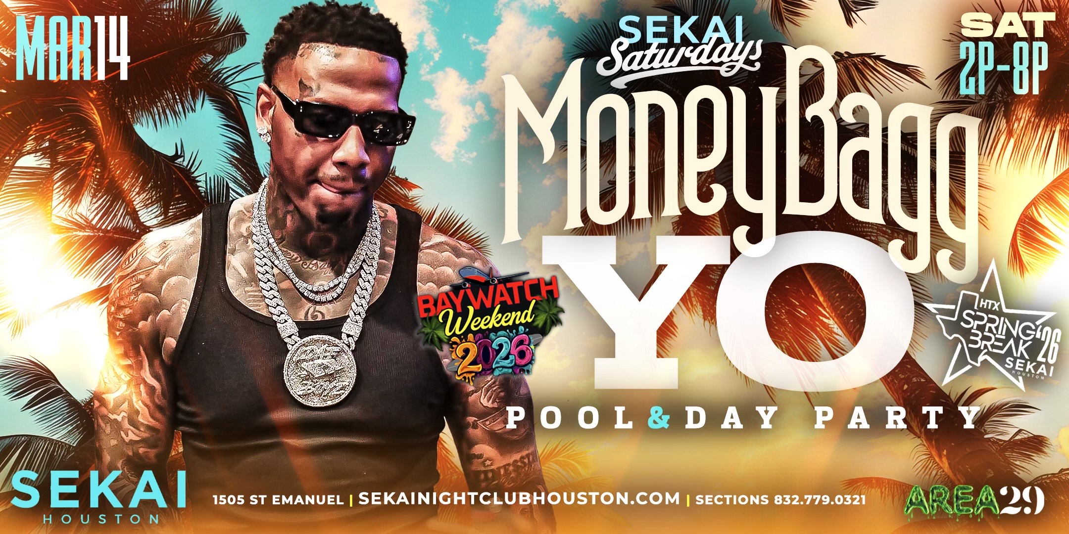 SEKAI SATURDAY MAR 14: Moneybagg Yo & Friends Pool Party at Sekai